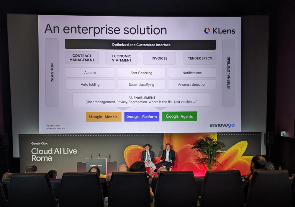 KLens at Cloud AI Live Roma 2025: Redefining Administrative Efficiency
